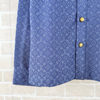 Navy Denim Monogram Overshirt – Herren