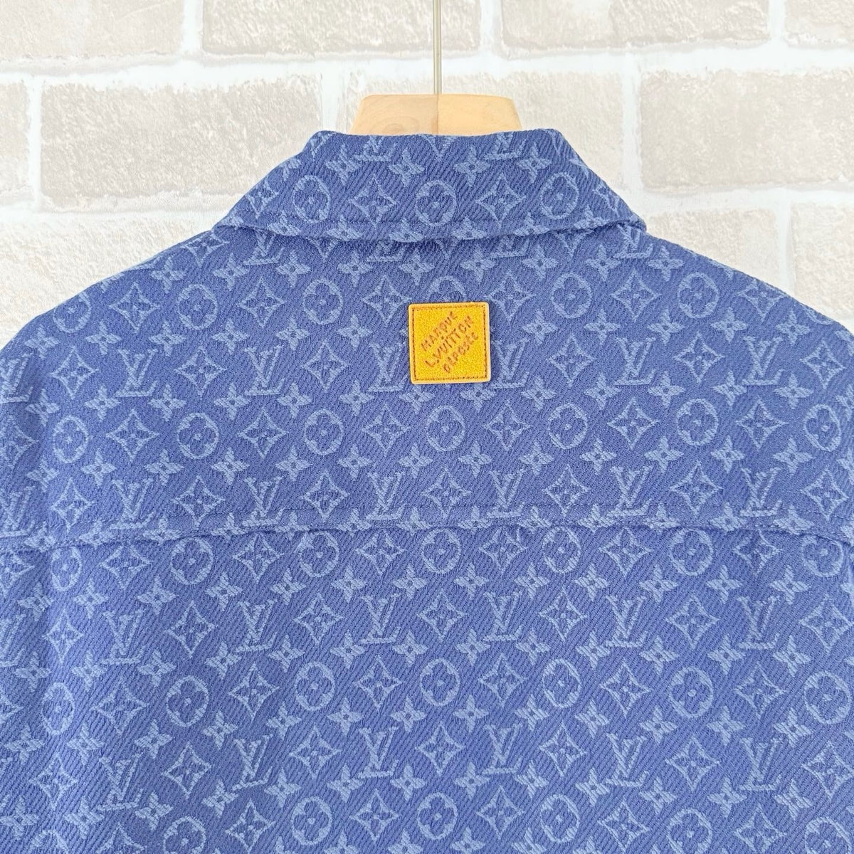 Navy Denim Monogram Overshirt – Herren