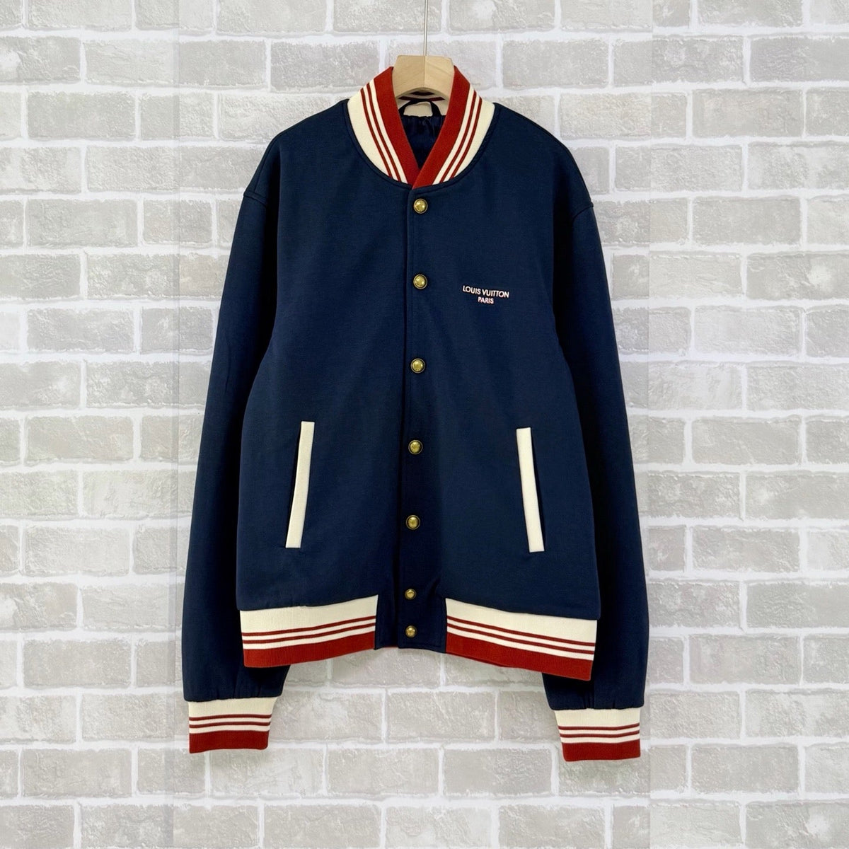 Navy Varsity Jacket - Men's