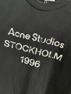 Schwarzes Kurzarm-T-Shirt aus Baumwolle mit Textprint – Herren