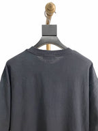 Schwarzes Kurzarm-T-Shirt aus Baumwolle mit Textprint – Herren