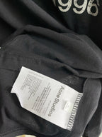 Schwarzes Kurzarm-T-Shirt aus Baumwolle mit Textprint – Herren