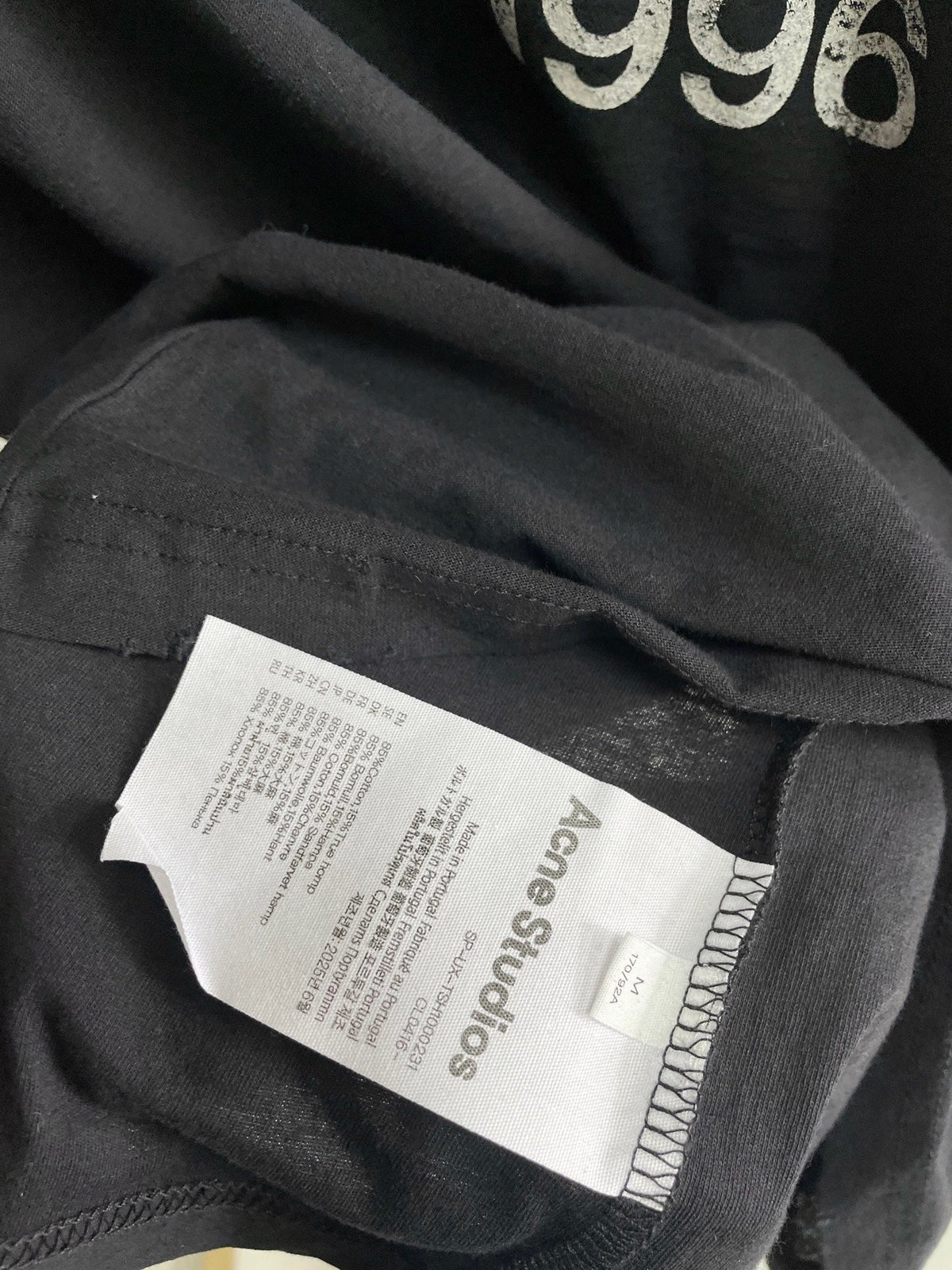 Schwarzes Kurzarm-T-Shirt aus Baumwolle mit Textprint – Herren
