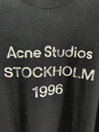 Black Cotton Text Print Long-Sleeve - Men's