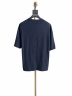 Navy Cotton Motif Short-Sleeve - Men's