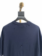 Navy Cotton Motif Short-Sleeve - Men's
