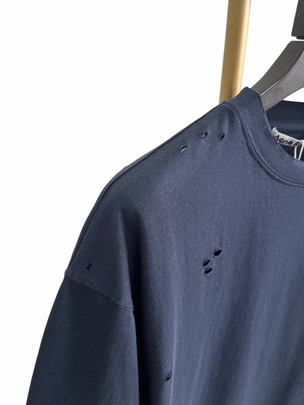 Navy Cotton Motif Short-Sleeve - Men's