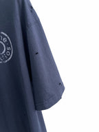Navy Cotton Motif Short-Sleeve - Men's