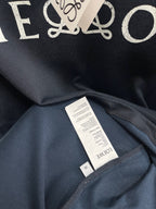 Marineblaues Baumwoll-T-Shirt mit Spruch – Herren