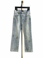 Blue Denim Distressed Straight - Herren