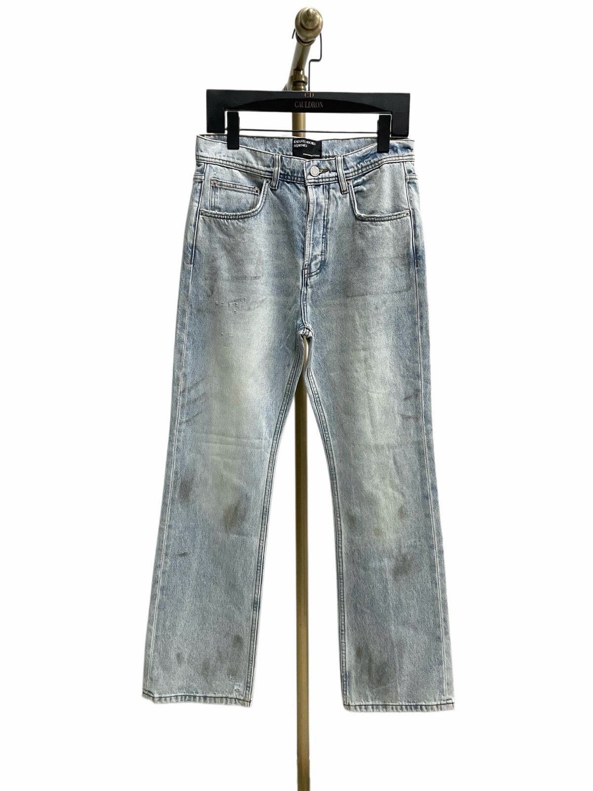 Blue Denim Distressed Straight - Herren
