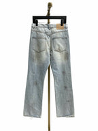 Blue Denim Distressed Straight - Herren