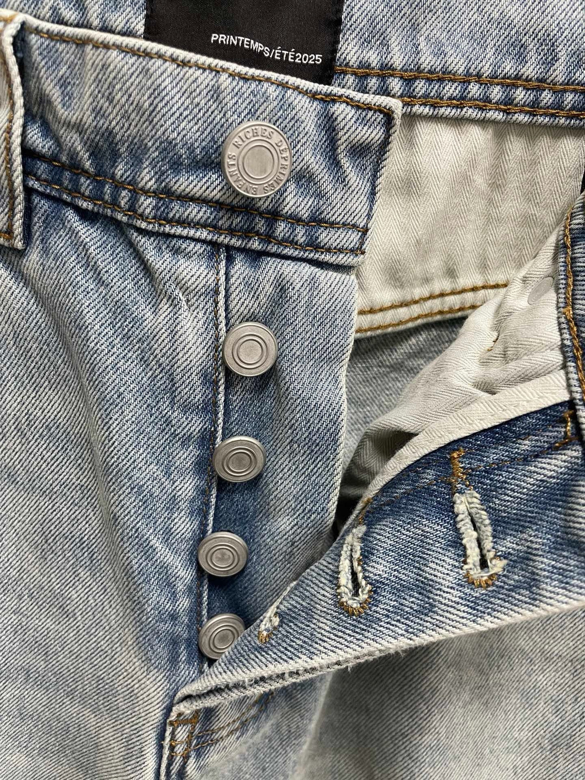 Blue Denim Distressed Straight - Herren