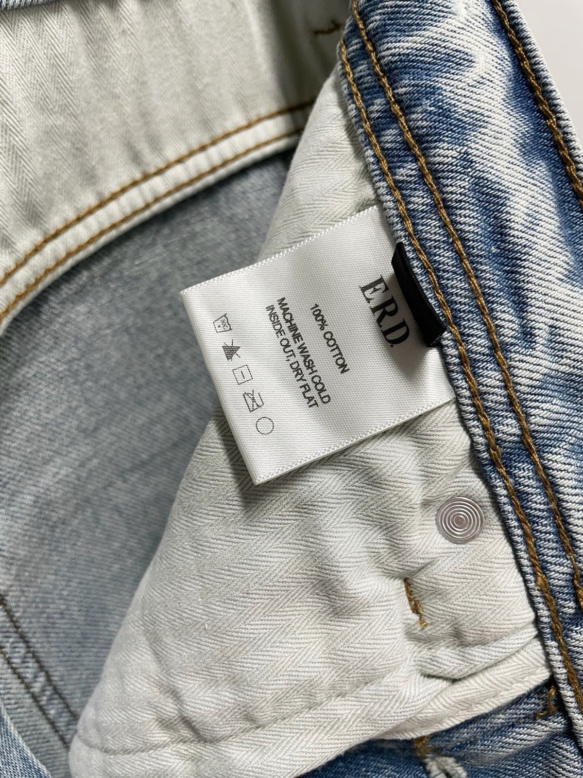 Blue Denim Distressed Straight - Herren