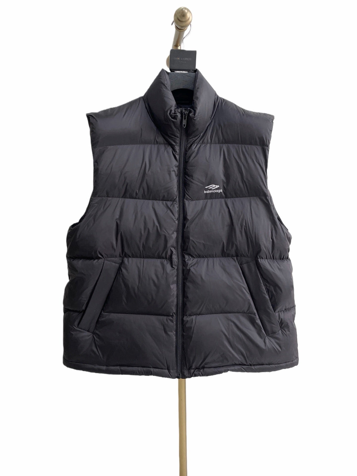 Schwarze Steppweste aus Nylon – Herren