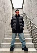 Schwarze Steppweste aus Nylon – Herren