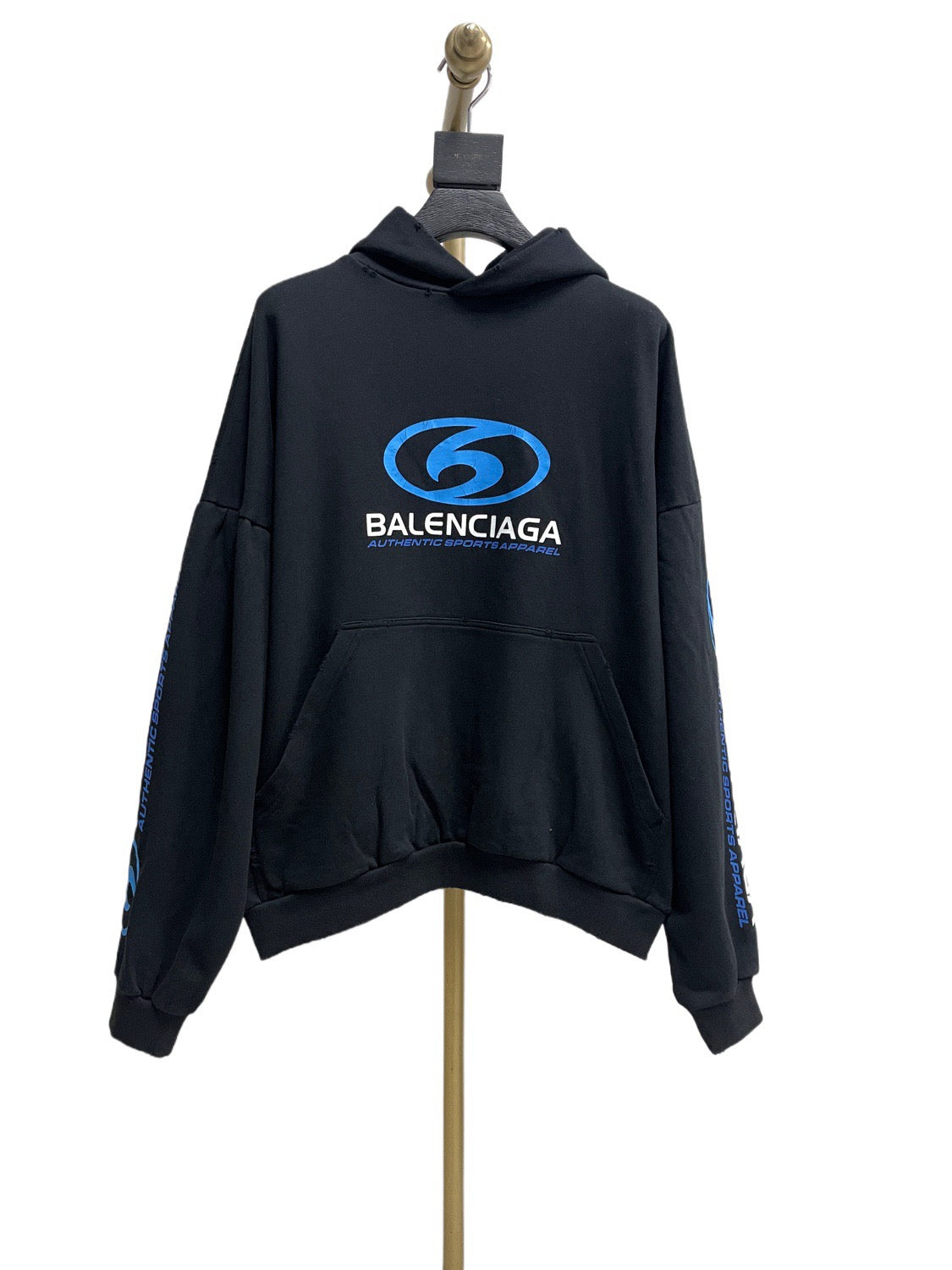 Schwarzer Baumwollpullover mit Grafik – Herren