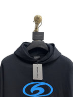 Schwarzer Baumwollpullover mit Grafik – Herren