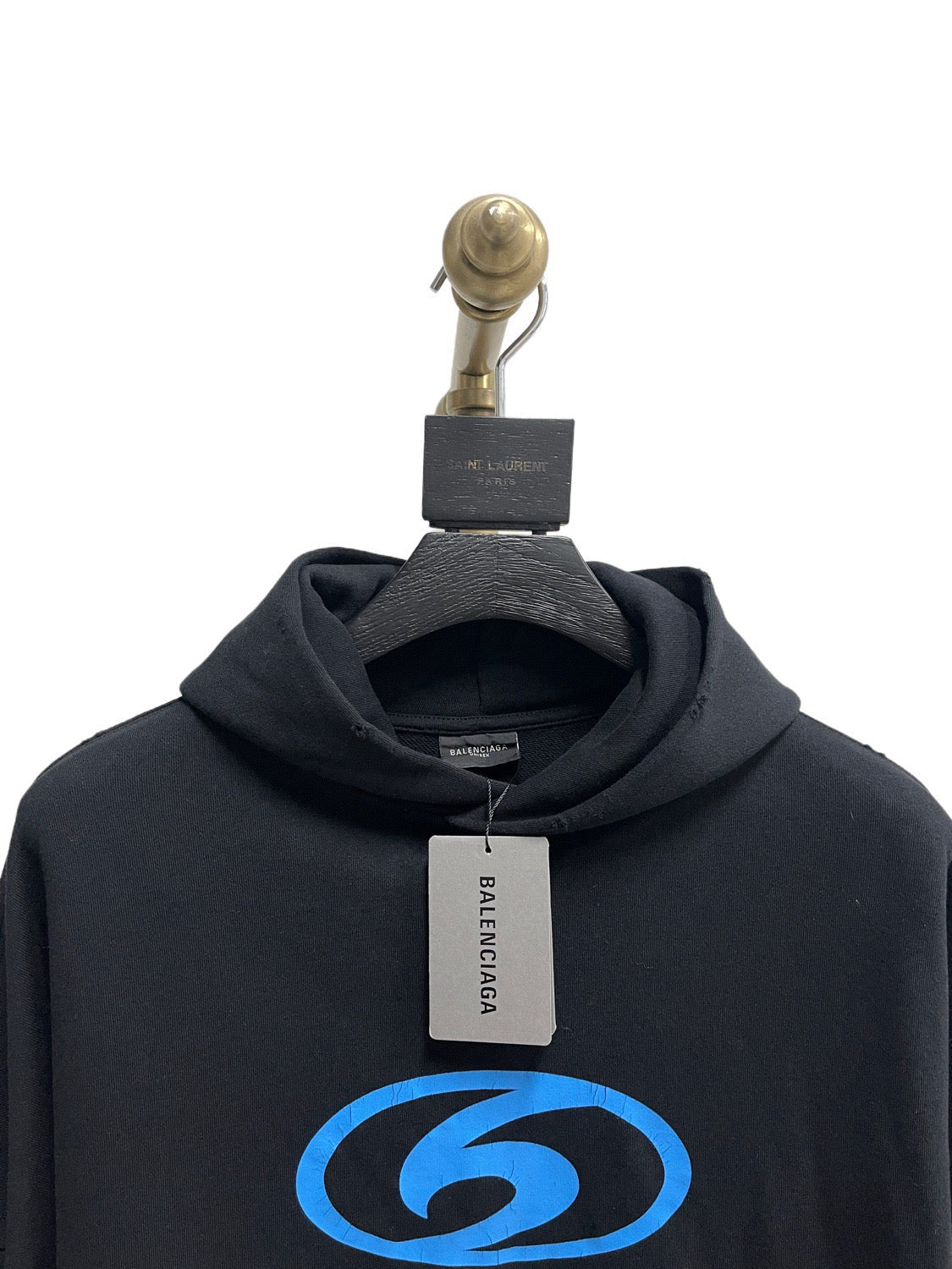 Schwarzer Baumwollpullover mit Grafik – Herren