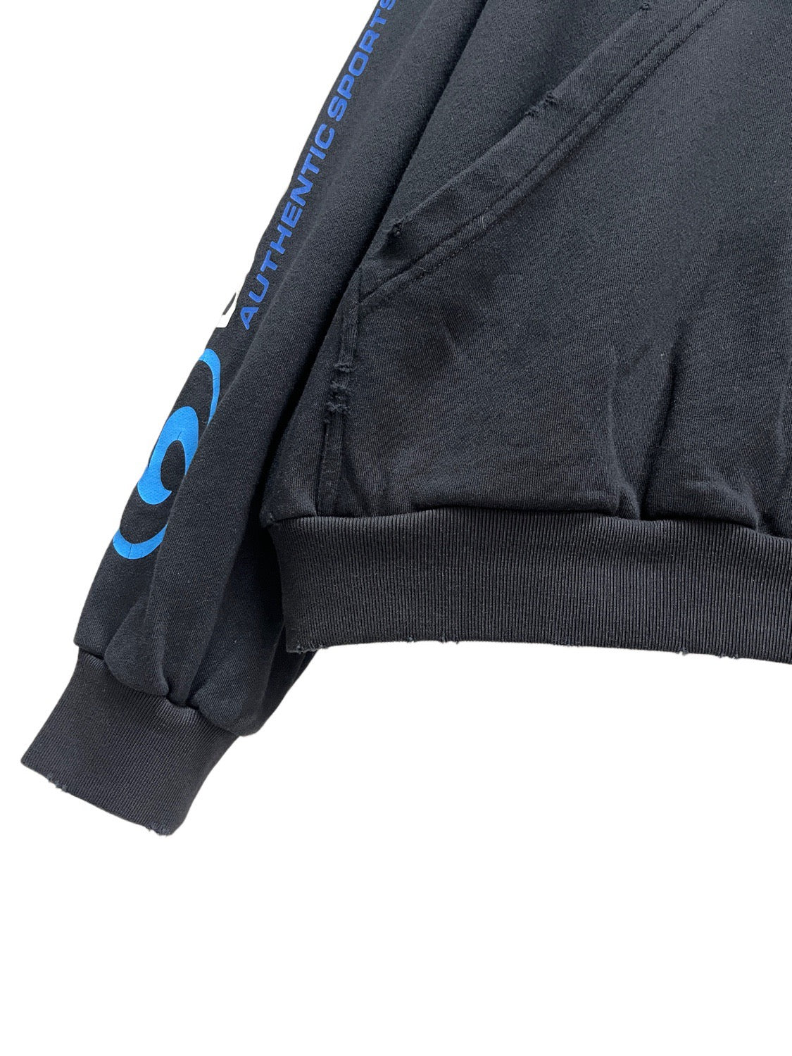 Schwarzer Baumwollpullover mit Grafik – Herren