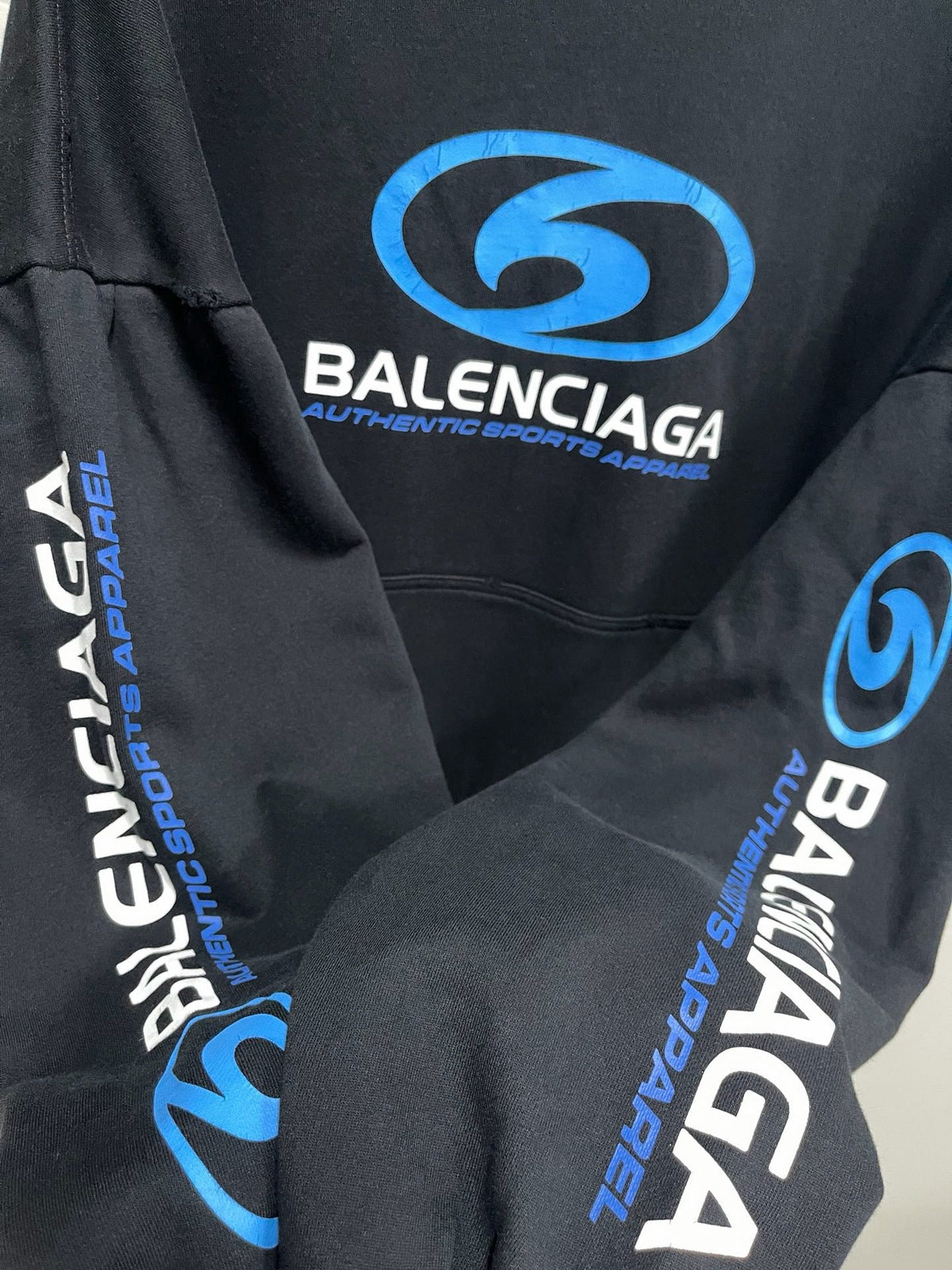 Schwarzer Baumwollpullover mit Grafik – Herren