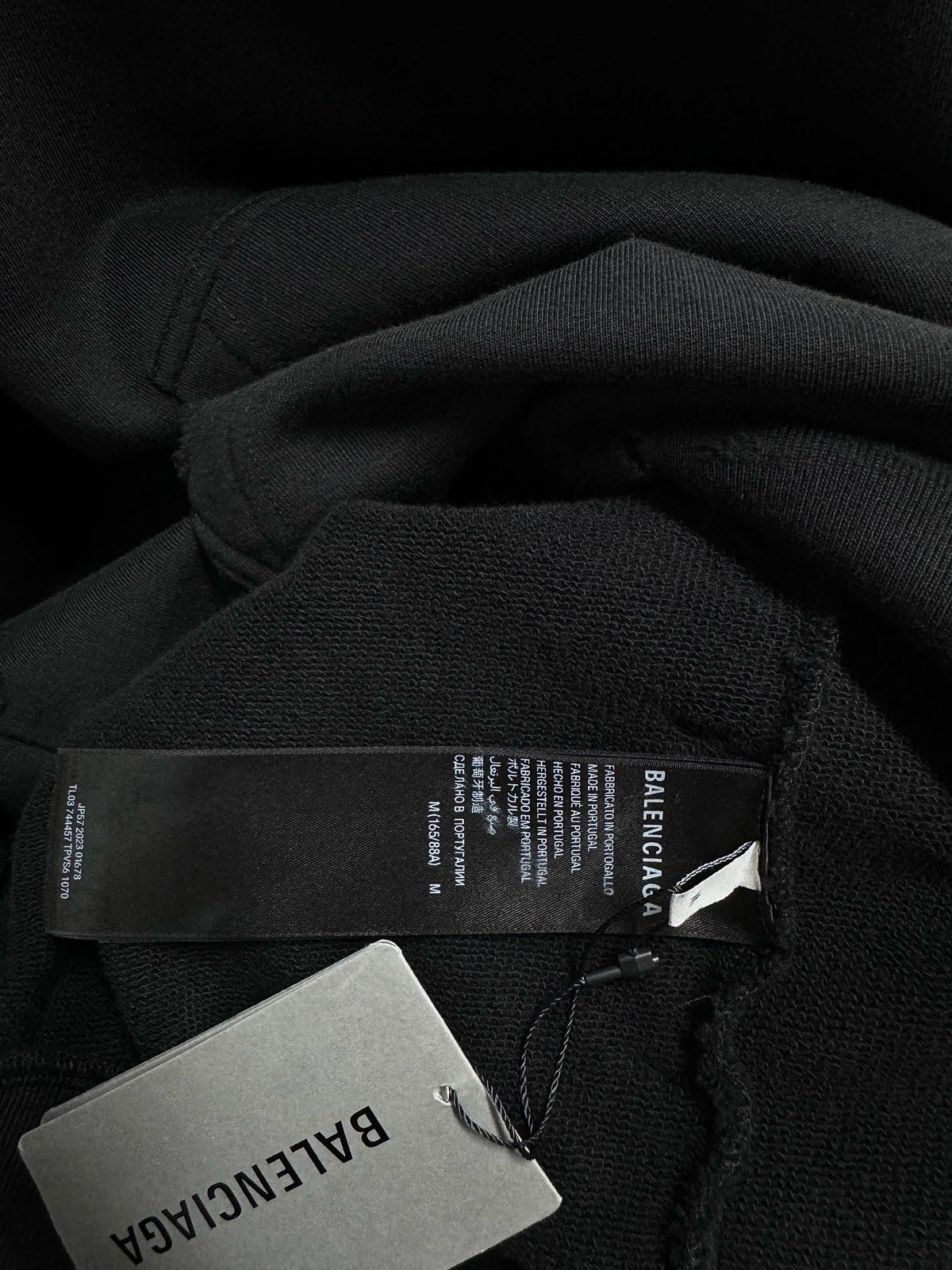 Schwarzer Pullover aus Baumwolle mit Used-Effekten – Herren