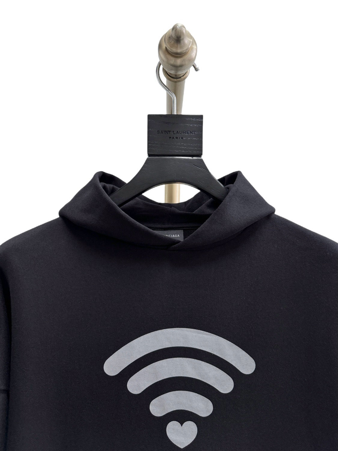 Schwarzer Baumwoll-Grafikpullover für Herren