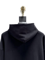 Schwarzer Baumwoll-Grafikpullover für Herren