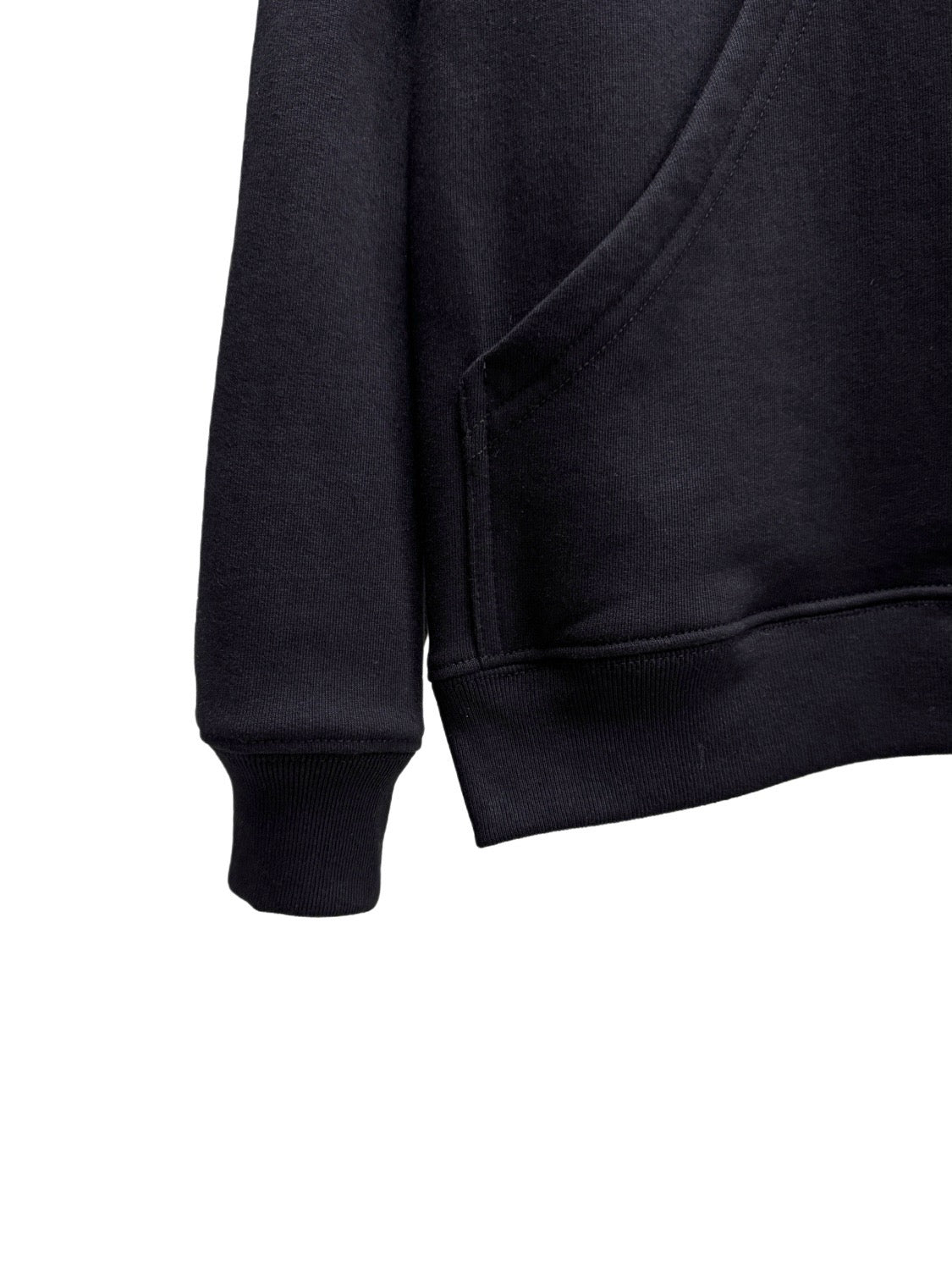 Schwarzer Baumwoll-Grafikpullover für Herren