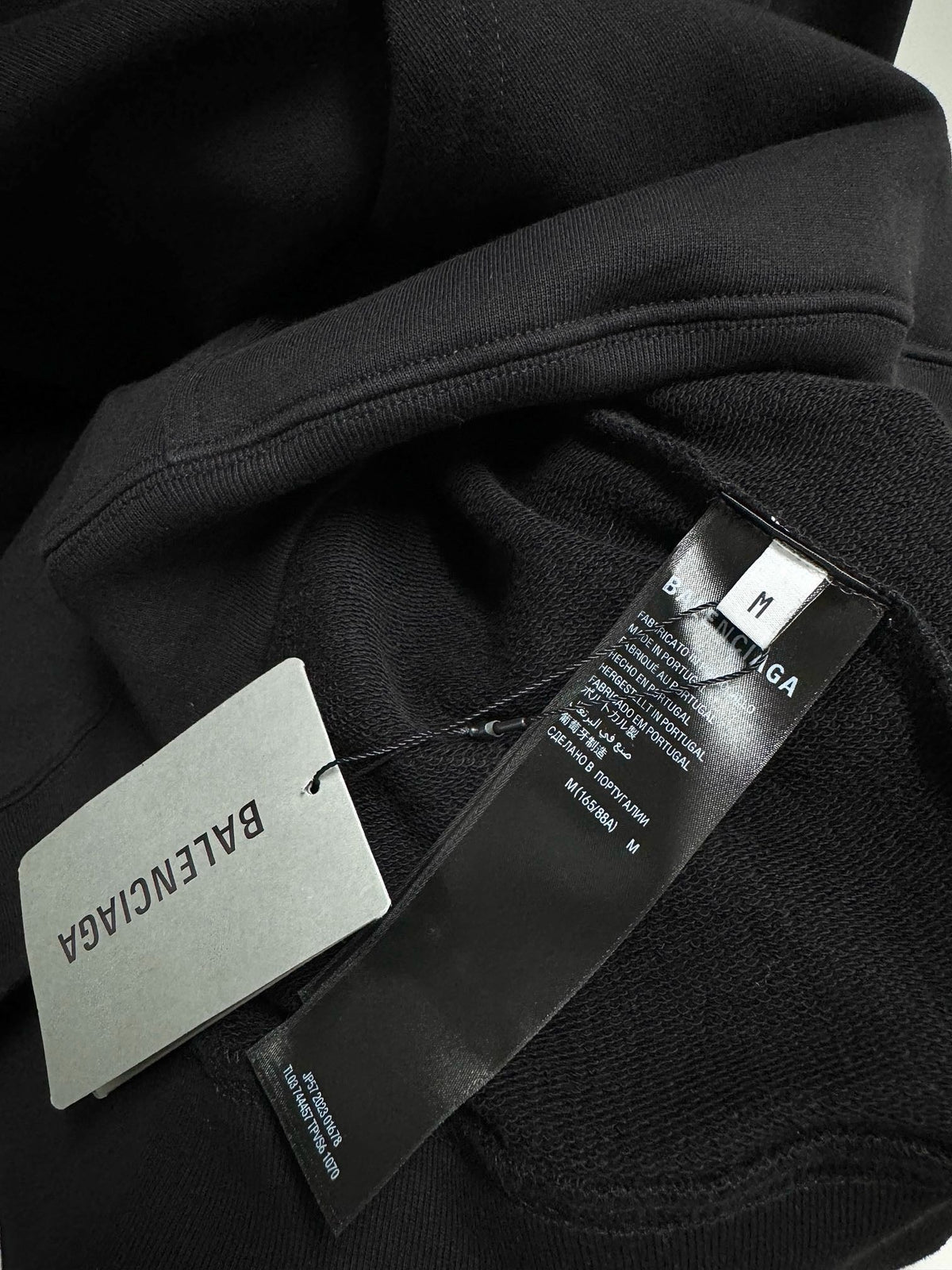 Schwarzer Baumwoll-Grafikpullover für Herren