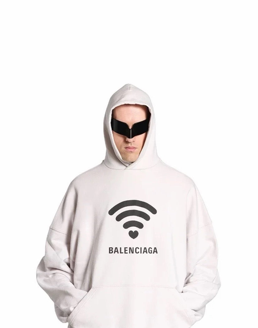 Schwarzer Baumwoll-Grafikpullover für Herren
