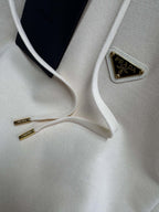 Schwarze Baumwoll-Logo-Reißverschlussjacke – Herren