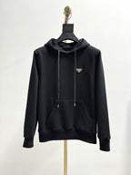 Schwarze Baumwoll-Logo-Reißverschlussjacke – Herren