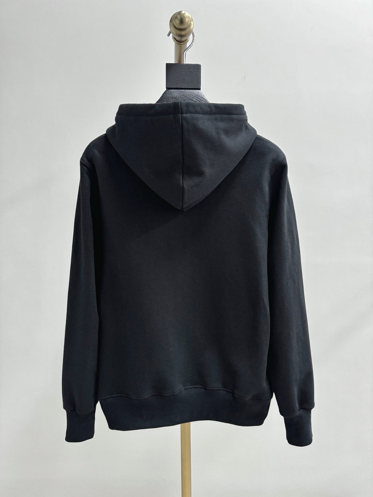 Schwarze Baumwoll-Logo-Reißverschlussjacke – Herren