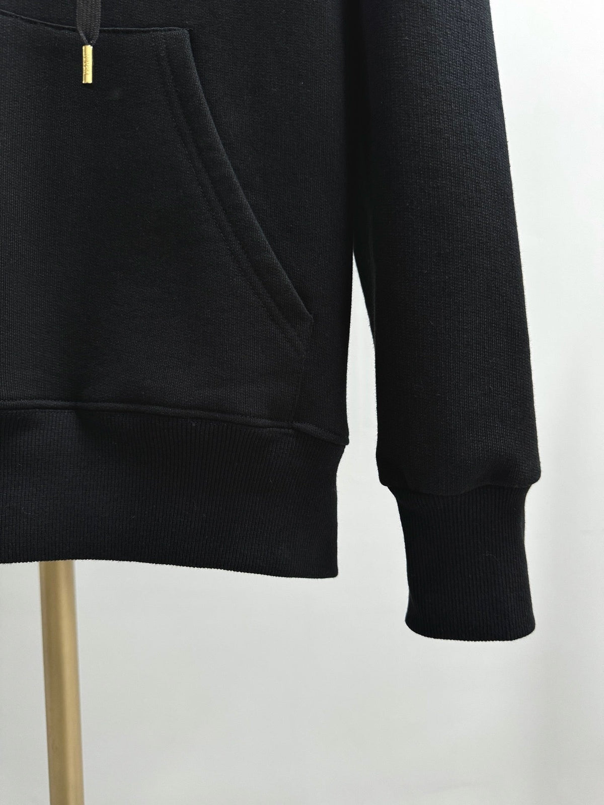 Schwarze Baumwoll-Logo-Reißverschlussjacke – Herren