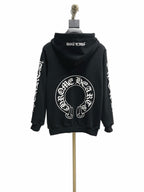 Schwarze Zip-Through Jacke aus Baumwolle mit Grafik – Herren