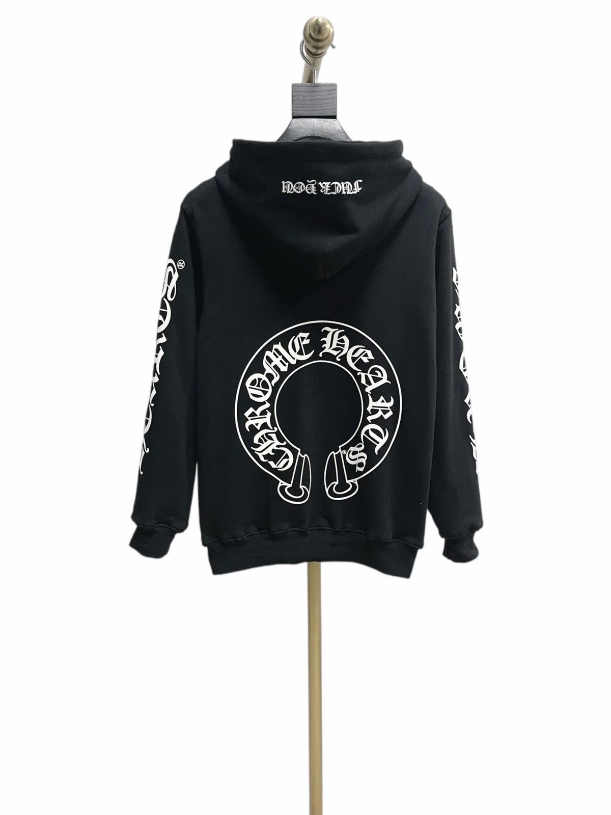 Schwarze Zip-Through Jacke aus Baumwolle mit Grafik – Herren