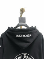 Schwarze Zip-Through Jacke aus Baumwolle mit Grafik – Herren