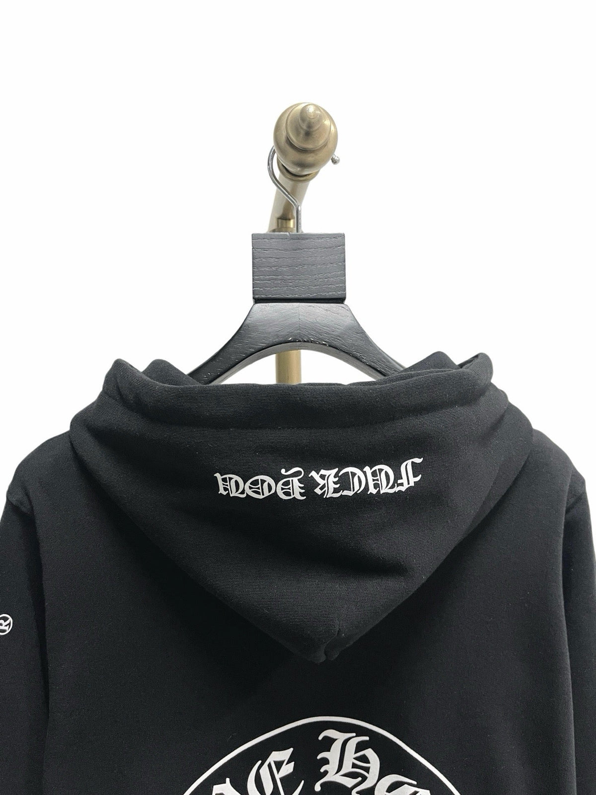 Schwarze Zip-Through Jacke aus Baumwolle mit Grafik – Herren