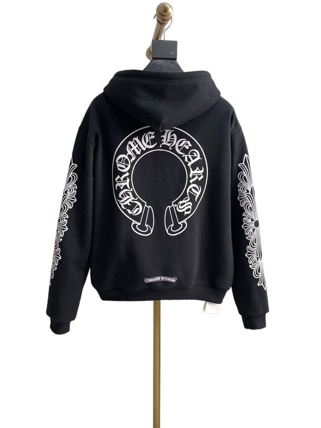 Schwarzer Reißverschluss-Cardigan mit Ärmelprint – Herren