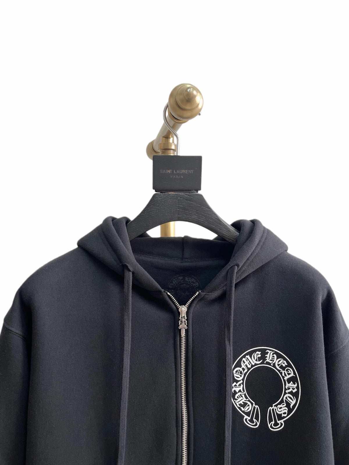 Schwarzer Reißverschluss-Cardigan mit Ärmelprint – Herren