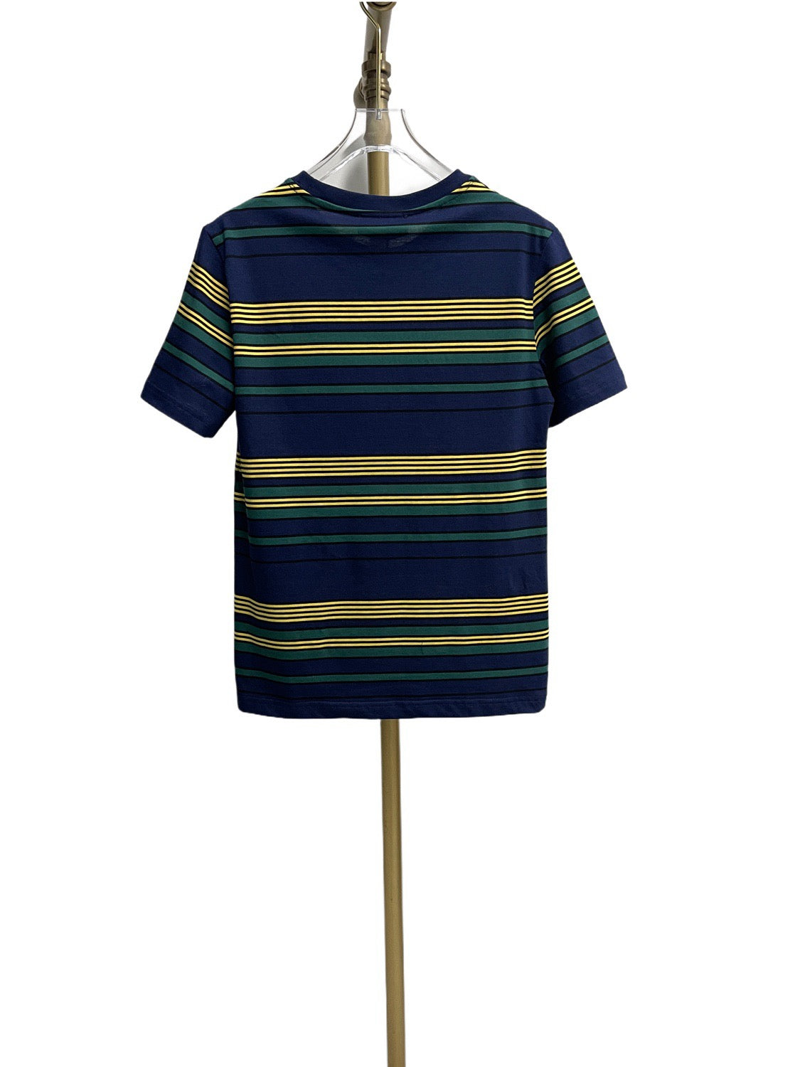 Navy Cotton Striped Short-Sleeve - Men's