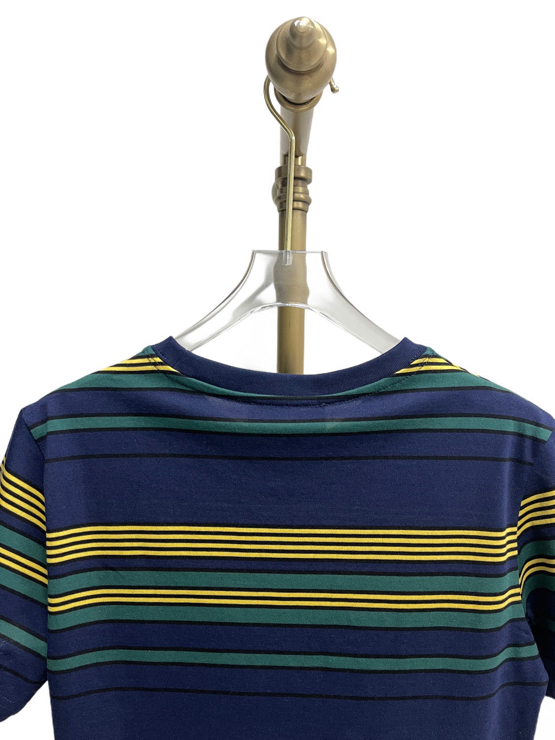 Navy Cotton Striped Short-Sleeve - Men's
