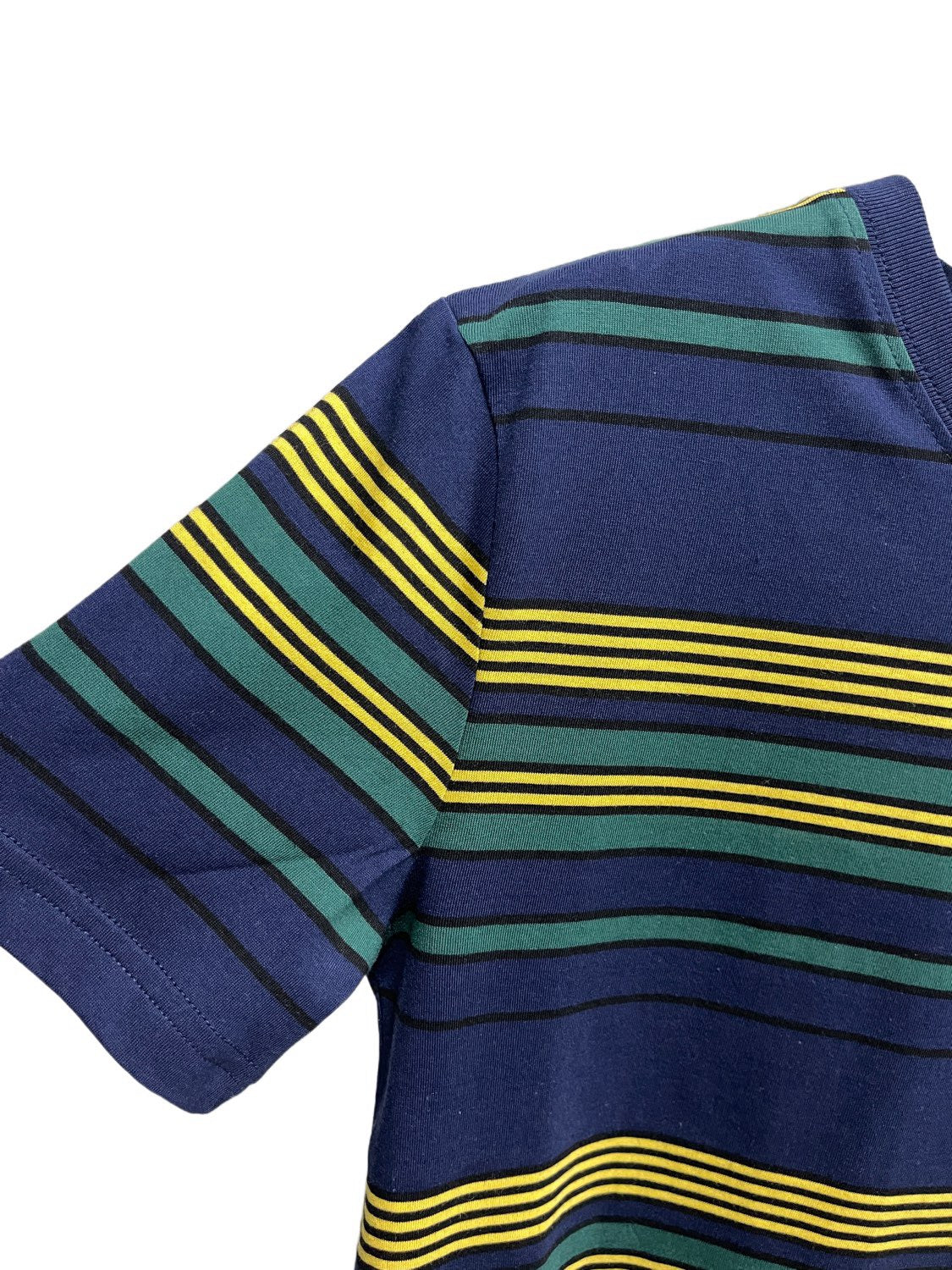 Navy Cotton Striped Short-Sleeve - Men's