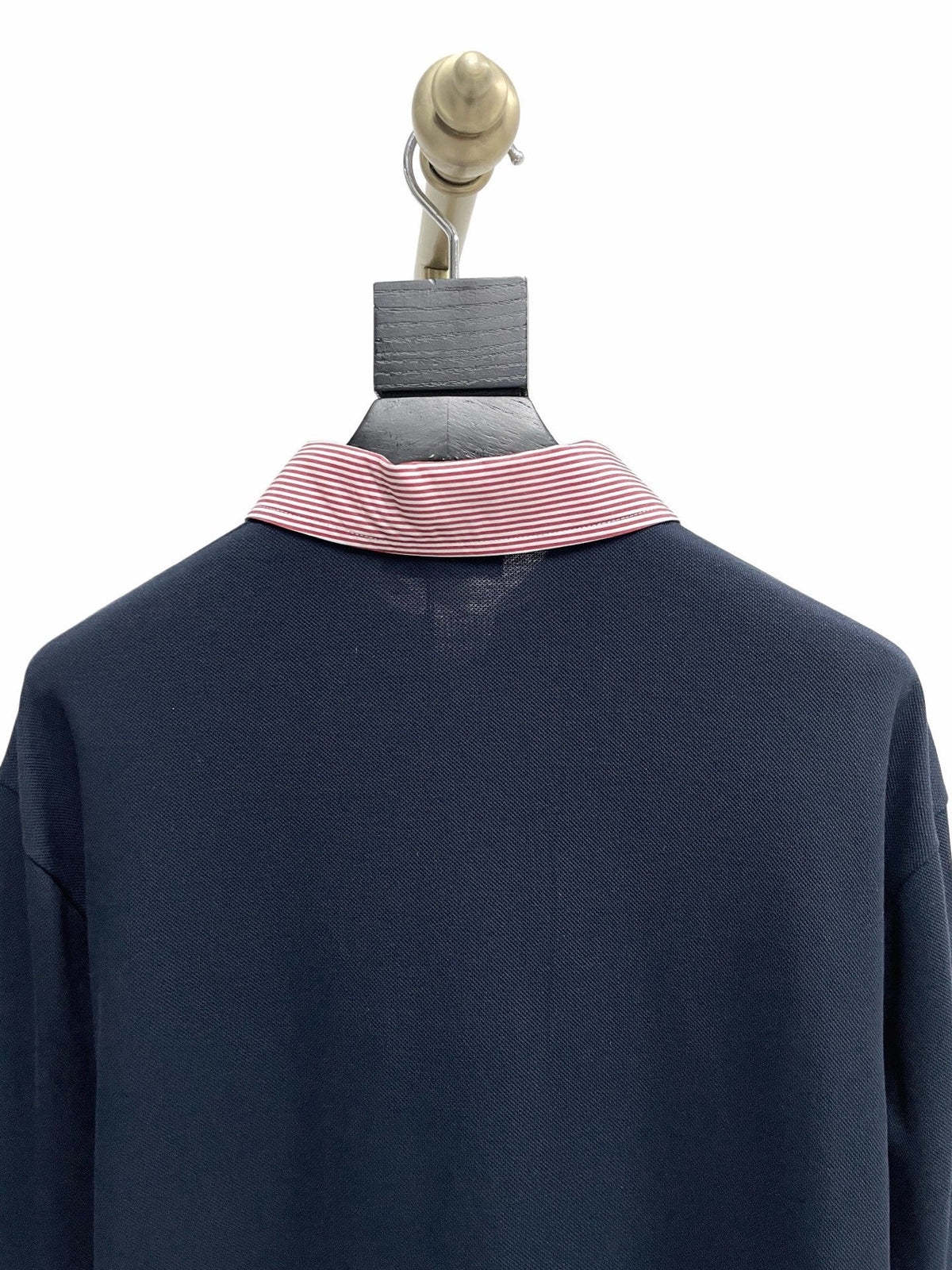 Navy Cotton Contrast Collar Long-Sleeve - Men's