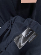 Navy Cotton Contrast Collar Long-Sleeve - Men's