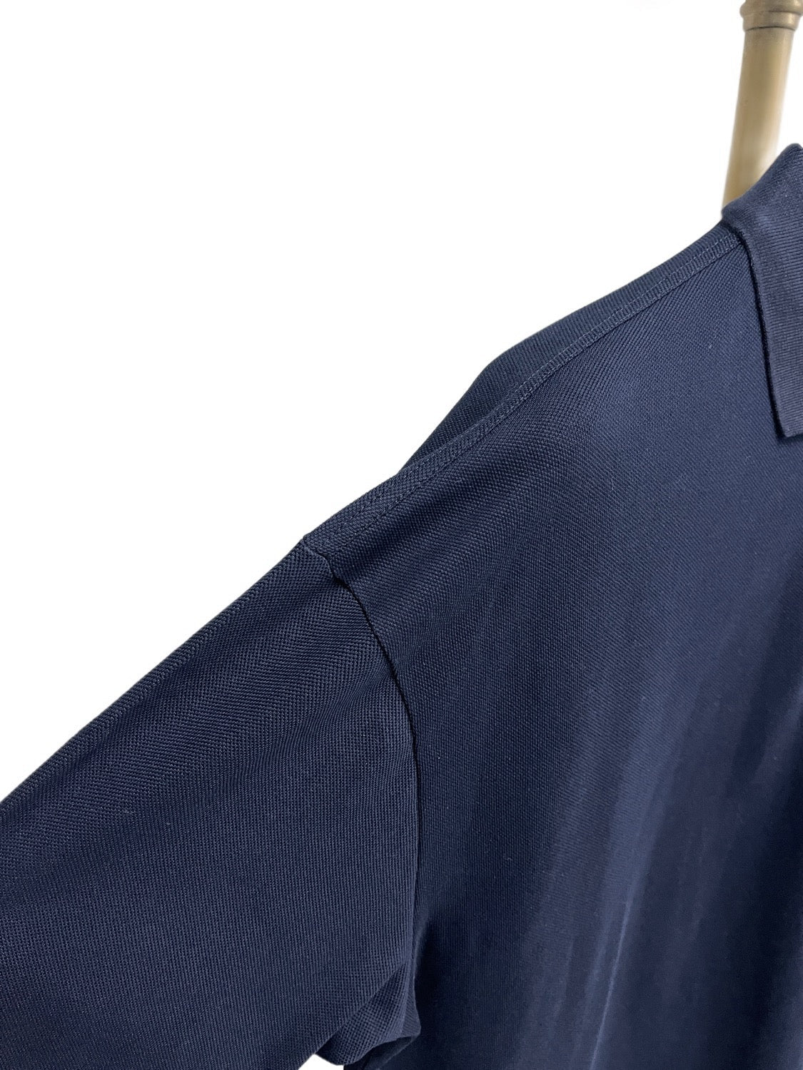 Marineblaues Baumwoll-Langarmshirt – Herren
