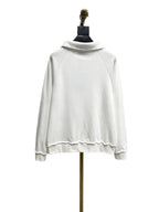 White Cotton Text Logo Long-Sleeve - Men's