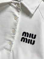 White Cotton Text Logo Long-Sleeve - Men's
