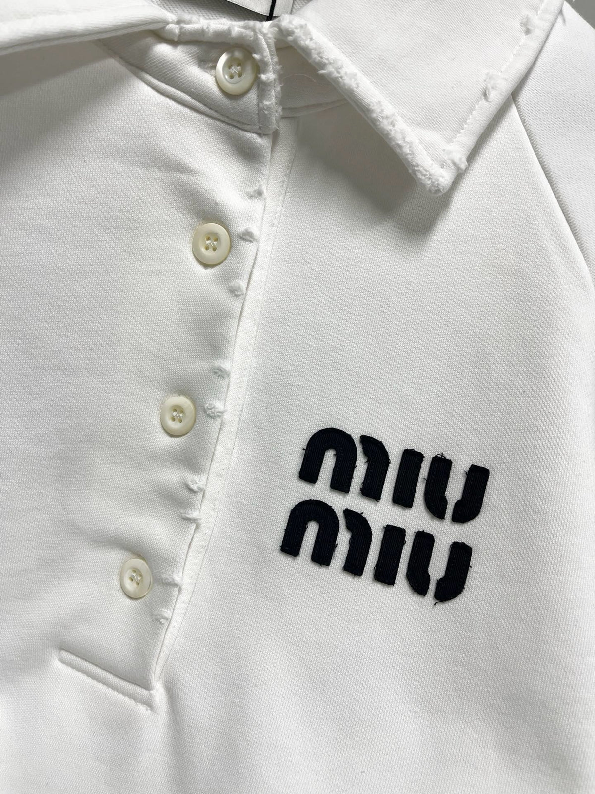 White Cotton Text Logo Long-Sleeve - Men's